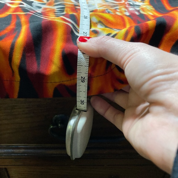 BREAKDOWN vintage fire flame skull button up - Picture 3 of 7